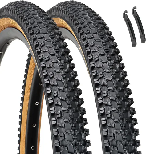 Miniatura 10 de Hycline Paquete de 2 neumáticos para bicicleta de montaña: neumáticos de bicicleta plegables de repuesto de 20/24/26/27.5 pulgadas resistentes al