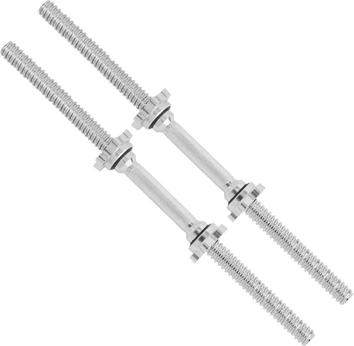 Miniatura 10 de Yes4All Threaded Dumbbell Handles, Adjustable Dumbbell Bar Pair, 14/16/18/24-Inch Sizes, Fits 1" or 1.15" Plates, Non-Slip Grip, Secure Star-Lock
