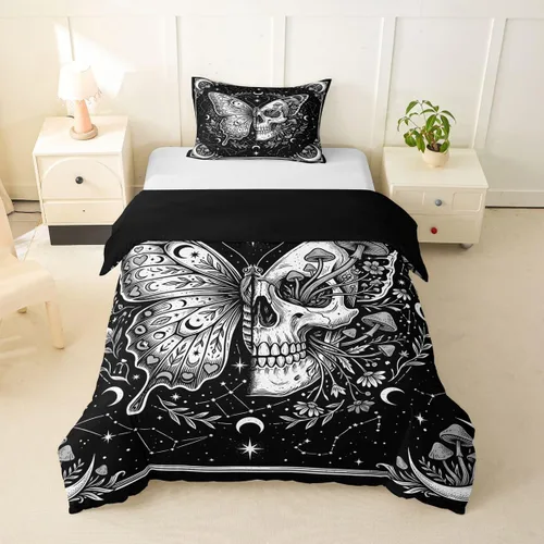 Miniatura 12 de Funda de edredón con estampado de extraterrestre, juego de ropa de cama de nave espacial para niños y niñas, decoración de habitación