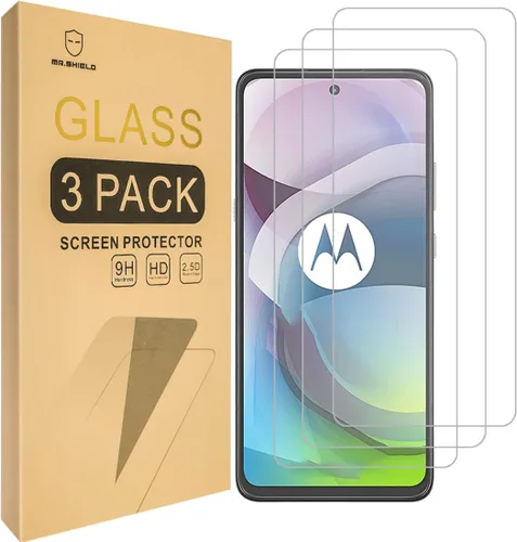 Mr.Shield [Paquete de 3] Diseñado para Motorola (MOTO One 5G Ace) y Moto G 5G [Versión de pantalla de cubierta máxima mejorada] [Vidrio templado]
