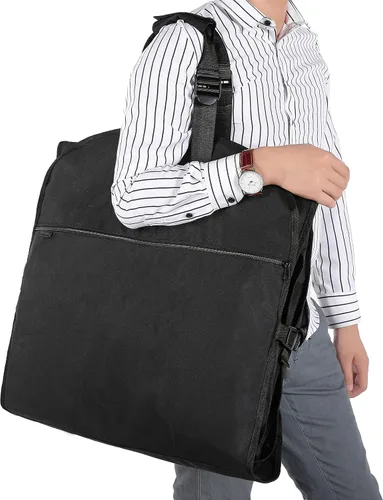 Miniatura 6 de Bolsa de ropa de boda de tres pliegues de 72 pulgadas para vestidos largos y vestidos, bolsa de almacenamiento colgante de viaje para hombres