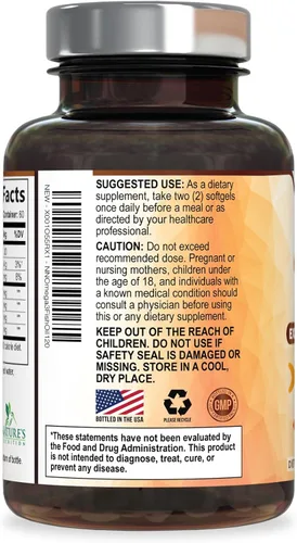 Miniatura 8 de Suplementos de aceite de pescado Omega 3 – 2400 mg de aceite de pescado por porción – Omega-3 de triple fuerza con ácidos grasos EPA y DHA – Apoyo