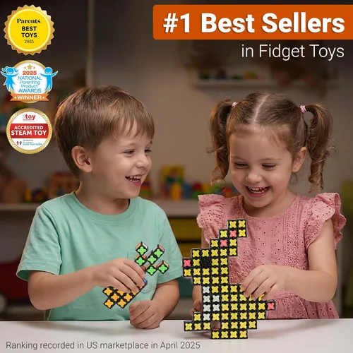 Miniatura 2 de TOSY Cubo Magnético 4x4 - 70 Bloques, 560 Imanes, Multiuso: Bloques de Construcción Creativos, Fidget Spinner Transformable, Rompecabezas/Cubo Cubo
