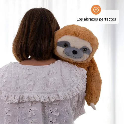 Miniatura 7 de Animal de peluche con peso para la ansiedad, calmante y reconfortante, 5 libras, perezoso de peluche con peso, animales de peluche para adultos