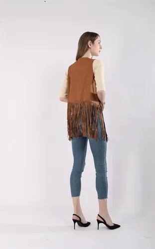 Miniatura 6 de Nuevo chaleco sin mangas con borlas y flecos, chaqueta de chaleco, chaqueta para exteriores