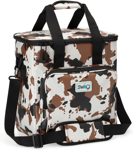 Miniatura 20 de Swig Life Bolsa térmica con triple aislamiento con cremallera, bolsa enfriadora de viaje grande con capacidad para 16-24 latas, o 6 botellas
