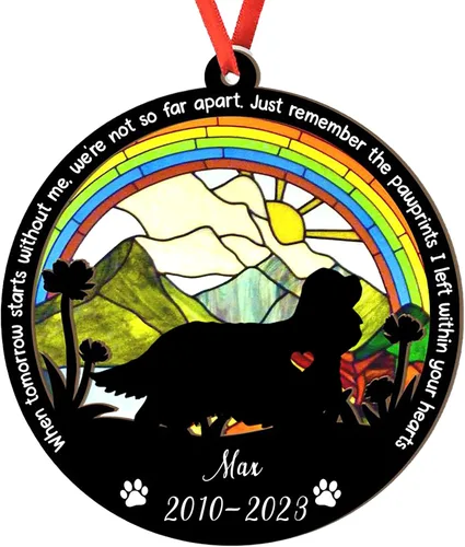 Miniatura 123 de Adorno personalizado para atrapasoles de sabueso afgano, adorno de Navidad de sabueso afgano, regalo para perro amante, sabueso afgano conmemorativo
