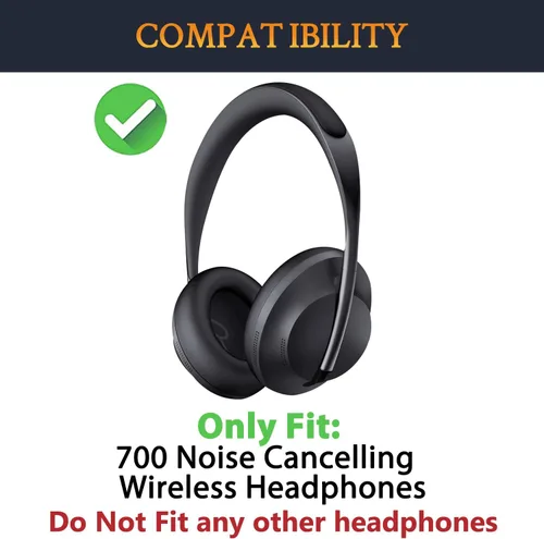 Miniatura 2 de SOULWIT Almohadillas de enfriamiento para auriculares inalámbricos Bose 700 (NC700), almohadillas con tela de seda de hielo, espuma con cancelación