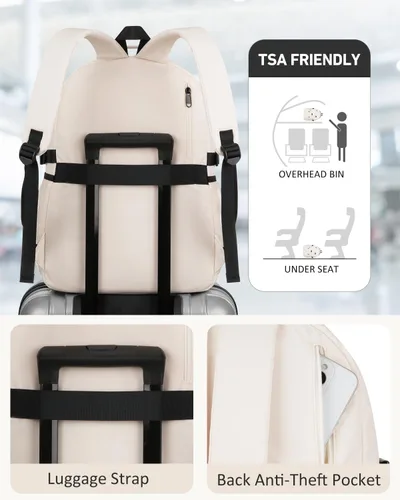 Miniatura 6 de Mochila escolar WINDARS para niñas y niños, linda mochila estética universitaria de 17.3 pulgadas para portátil, mochilas grandes casuales