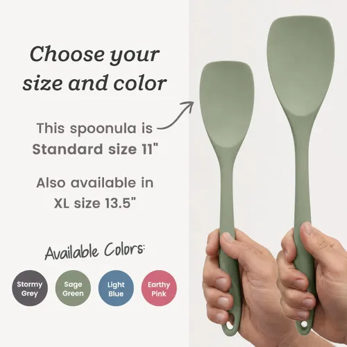 Miniatura 6 de Starpack 'The All Rounder' Espátula Spoonula de Silicona Premium - Cucharas Espátula de Silicona Resistentes al Calor hasta 600°F - Mejores Verde