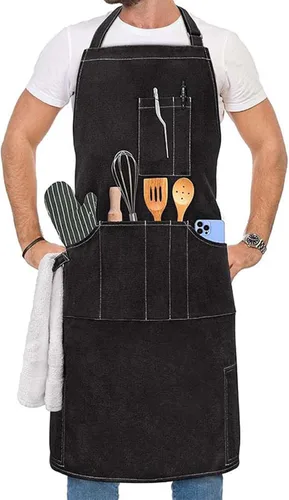 Delantales artísticos para pintar cerámica, delantales de cocina para hombre y mujer, delantales de cocina para cocina, restaurante, barbacoa