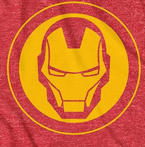 Miniatura 3 de Marvel Avengers Iron Man Mask Logo Endgame camiseta para hombre