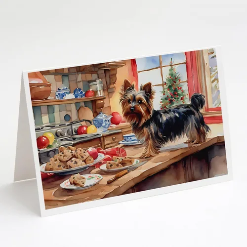 Miniatura 67 de Caroline's Treasures DAC3884GCA7P Paquete de 8 tarjetas en blanco de Navidad con galletas de husky siberiano Tarjetas de felicitación con sobres