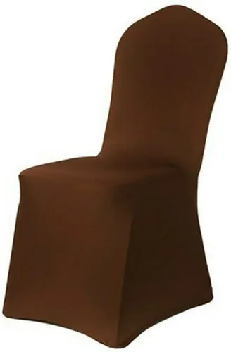 Miniatura 15 de Funda para silla de color sólido, funda elástica de elastano, para banquete de boda, fiesta, banquete, hotel, comedor, color blanco