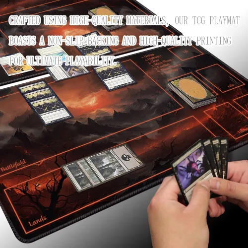 Miniatura 3 de Tapete MTG Tamaño 24x14in con Bolsas de Almacenamiento Gratuitas y Respaldo Antideslizante, Ideal para Entusiastas de Juegos de Cartas TCG Playmat