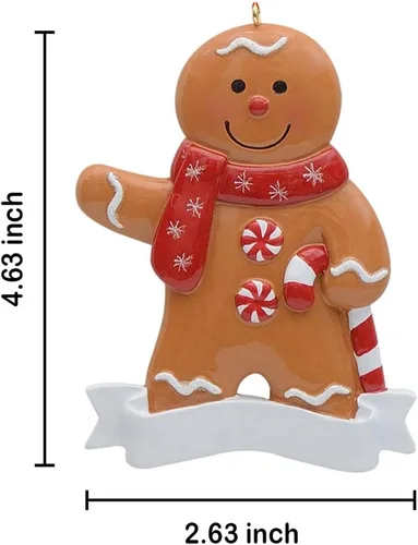 Miniatura 4 de MAXORA Adorno de Navidad personalizado de niño de jengibre para hombre, panadero, adorno de Navidad, regalo de recuerdo de galletas de poliresina