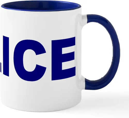 Miniatura 68 de CafePress Taza de café de cerámica de 11 oz (11.0 fl oz) de Police Mom