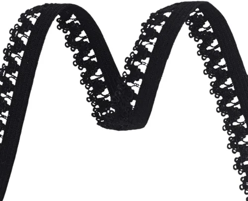 Miniatura 5 de Bristlegrass Picot Loop - Banda elástica para coser de 1/2 pulgada, 0.512 in, corona de carrete con volantes, cinta elástica para atar el cabello