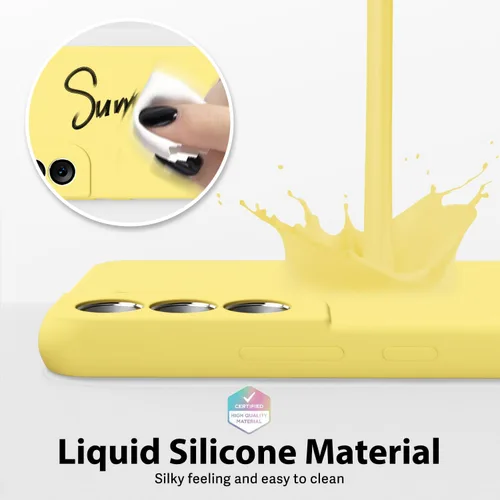 Miniatura 4 de Oakxco Funda para teléfono Samsung Galaxy S22 con agarre de silicona líquida, linda delgada fina suave de goma TPU cubierta de gel lisa suave