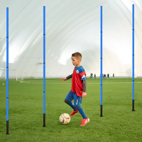 Miniatura 7 de Equipo de entrenamiento de agilidad de fútbol: 6 postes de agilidad de fútbol, escalera de agilidad de 20 pies, 10 conos de fútbol, 1 cuerda