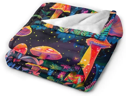 Miniatura 24 de Manta de Polilla Suave y Esponjosa de Vellón Gótico Mariposa Luna Mantas Decorativas Acogedoras y Cálidas de Franela de Felpa Regalos para Niños