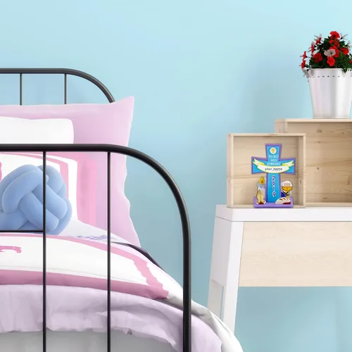 Miniatura 6 de Needzo Kit de pancarta de la primera comunión, marco de espuma y cruz, manualidades católicas para niñas y niños, 3 piezas incluidas