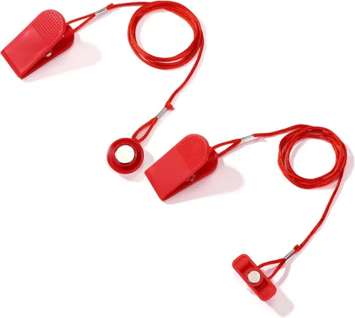 2pcs Universal Treadmill Magnet Safety Key, 2 Styles Treadmill Key Replacement Part Replacement Magnetic Safety Emergency Machine Stop Accessories