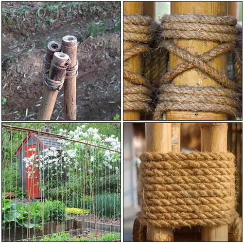 Miniatura 8 de Leecogo Cuerda de yute de 0.157 in de 164 pies resistente y gruesa para jardinería, manualidades, embalaje, reciclaje y decoración del hogar
