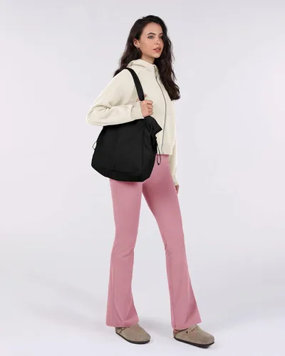 Miniatura 5 de ODODOS - Pantalones de yoga acampanados para mujer, con función de control de abdomen, no se transparentan, pantalones deportivos para gimnasio