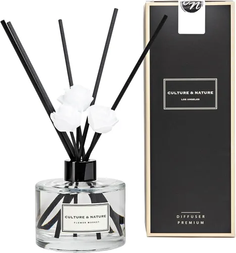 Miniatura 11 de CULTURE & NATURE - Set de difusor de varillas de 6.7 onzas líquidas (200ml) - Difusor con varillas perfumado a vainilla - Fragancia para el hogar