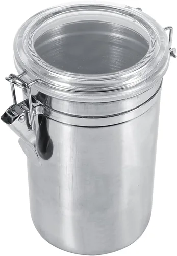 Miniatura 5 de Alvinlite Recipientes herméticos de acero inoxidable con tapa acrílica transparente y abrazadera de bloqueo para encimera de cocina, almacenamiento