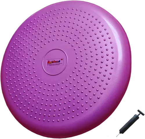 AppleRound Cojín de balanceo inflable con bomba manual, tabla de estabilidad de aire (extra gruesa), disco de equilibrio para adultos, asiento