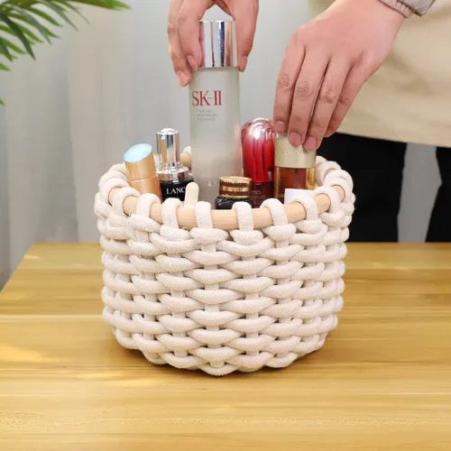 Miniatura 5 de Cestas anidables para horno para organización de juguetes y hogar, cesta de almacenamiento de cuerda de algodón, cesta de almacenamiento de regalo