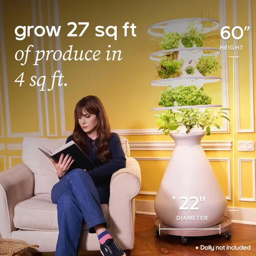 Miniatura 6 de Kit de inicio Lettuce Grow Farmstand con anillos luminosos y 12 créditos para plántulas Pequeño kit de sistema de cultivo hidropónico Torre
