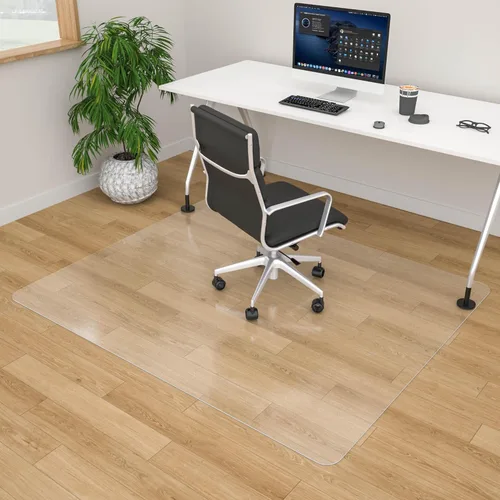 Miniatura 15 de 100pointONE Tapete para silla de oficina para suelos de madera, tapete de oficina fácil de deslizar para sillas rodantes, tapete transparente