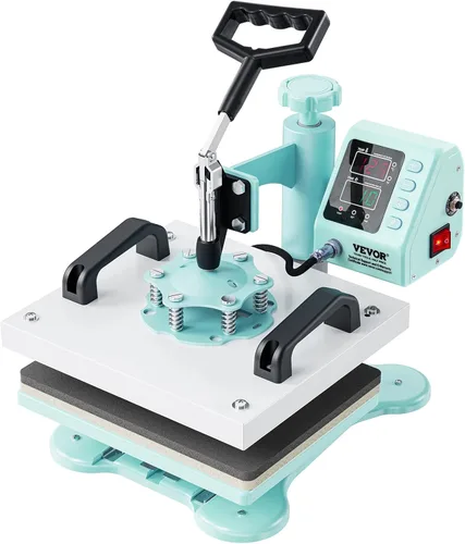 Miniatura 10 de VEVOR - Prensa de calor 5 en 1, máquina de prensa de calor de 15 x 15 pulgadas con prensa para tarros, prensa para sombreros, control digital