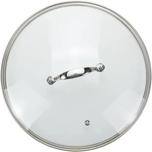 Miniatura 18 de Tapa de olla de vidrio transparente de 8 pulgadas para funda de repuesto para sartén Con mango de puente de arco de acero inoxidable plateado