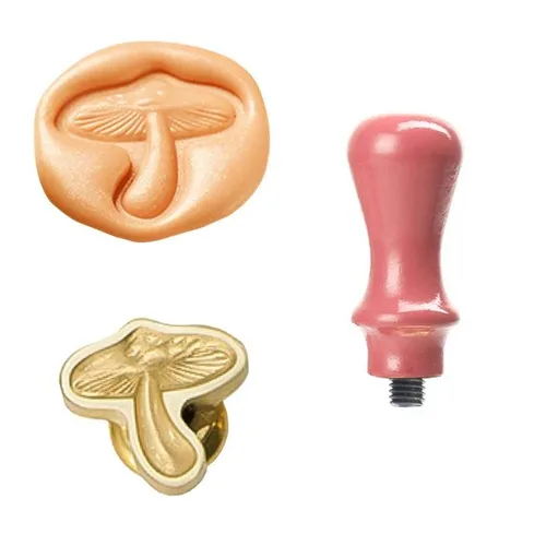 Sello de sello en relieve, diseño de hongos, kit de sello de cera para envolver regalos, invitación de fiesta de boda Hongo en relieve