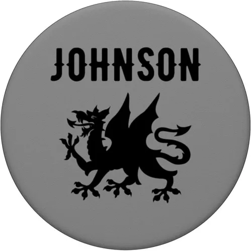 Miniatura 3 de Johnson Surname Welsh Family Name Wales Heraldic Dragon PopSockets Standard PopGrip