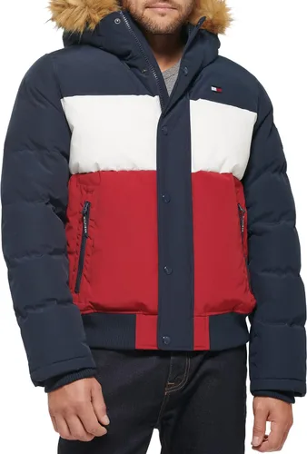 Miniatura 14 de Tommy Hilfiger Chaqueta Bomber de Esnórquel Acolchada de Tela Ártica para Hombre (Estándar y Tallas Grandes)