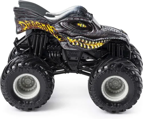 Miniatura 3 de Monster Jam Hot Wheels Dragón Escala 1:64, Gris