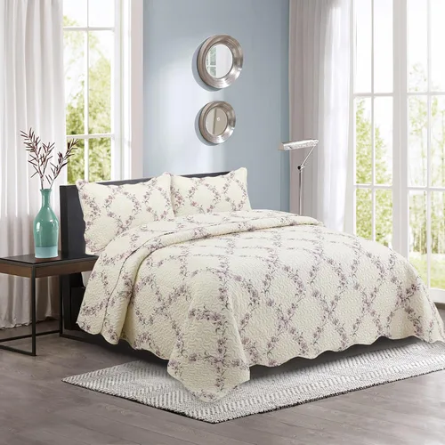 Miniatura 23 de Marina Decoration Juego de colcha de verano de 2 piezas con estampado de Pinsonic en relieve, ultra suave, con 1 funda acolchada, patrón de mandala