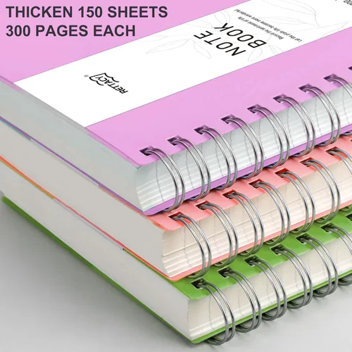 Miniatura 2 de RETTACY Cuaderno de viñetas punteado, 300 páginas, tamaño grande A4 (20,8 cm × 28,4 cm), papel grueso de 100 gsm, cubierta flexible de plástico, Lila