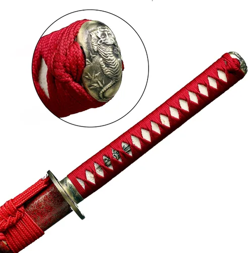 Miniatura 2 de CHENGYING Espada Katana Real Hecho a Mano Espada Samurái Japonesa Desmontable Espada