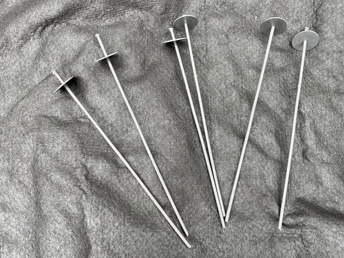 Miniatura 8 de Sandbaggy Pasadores superiores circulares de 12 pulgadas, fabricados en Estados Unidos, acero de calibre 6 de grado industrial, ideal para suelos