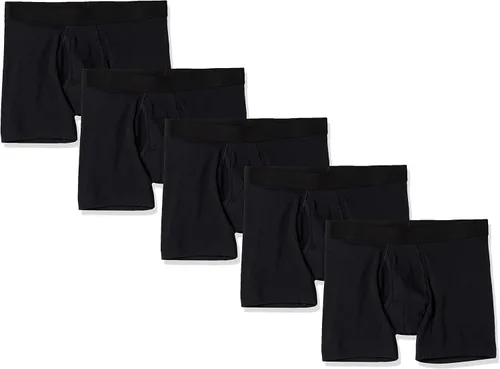 Tienda Essentials Calzoncillos tipo bóxer de algodón para hombre (disponible en tallas grandes y altas), paquete de 5