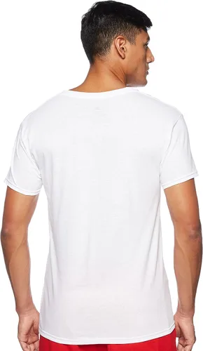 Miniatura 2 de Hanes Camiseta interior de algodón sin etiqueta con cuello en V para hombre, paquete múltiple