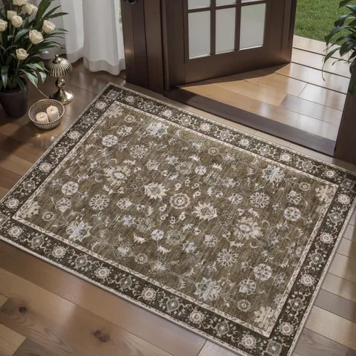 Miniatura 133 de Tangsoo Alfombra lavable para pasillo, antideslizante, 2 x 6 pies, estilo bohemio, floral, vintage, para entrada, suelo suave, para cocina, baño
