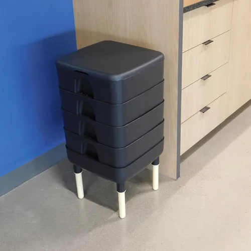 Miniatura 2 de FCMP Outdoor - The Essential Living Composter, contenedor de 4 bandejas para vermicompostador, color negro