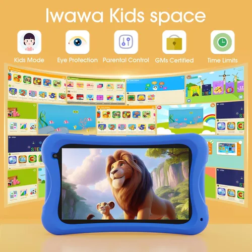 Miniatura 2 de DigiLand Tablet Android para niños, tabletas Android de 7 pulgadas para niños, tableta para niños pequeños con funda incluida, 4 GB + 32 GB, control